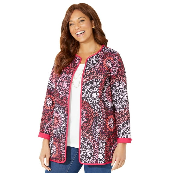 Catherines Women's Plus Size Reversible Quilted Jacket
