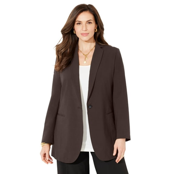 Catherines Women's Plus Size Right Fit; Curvy Blazer
