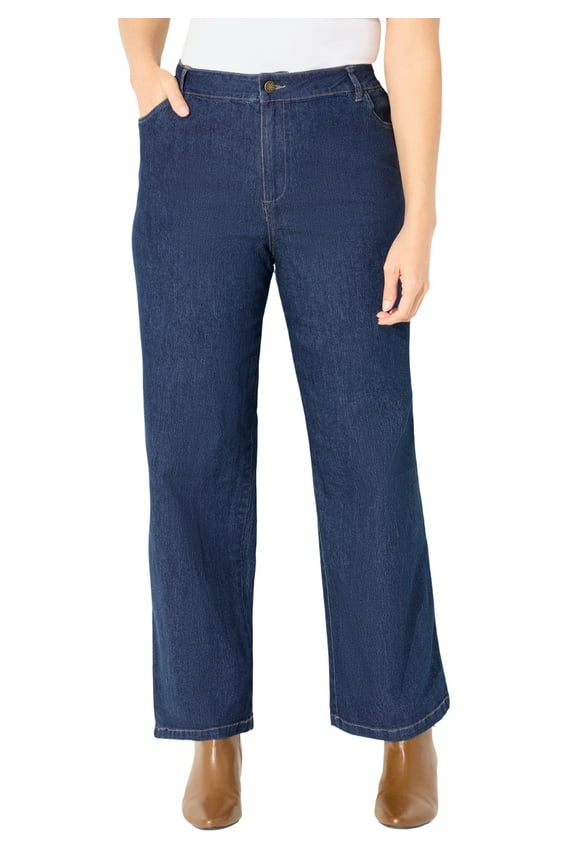 Women's Plus Size Right Fit Curvy Wide Leg Jean