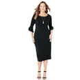 thumbnail image 1 of Catherines Women's Plus Size Ruffle Sleeve Shift Dress, 1 of 5