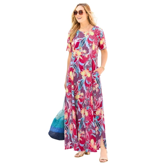 Catherines Women's Plus Size Scoopneck Maxi Dress