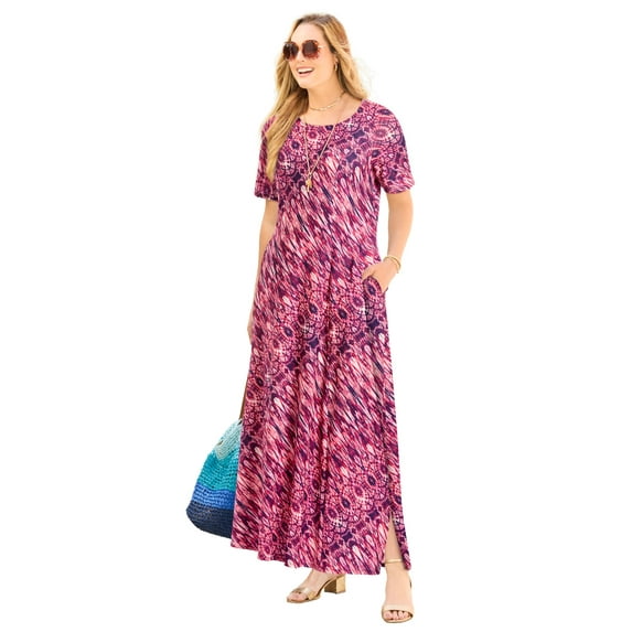 Catherines Women's Plus Size Scoopneck Maxi Dress
