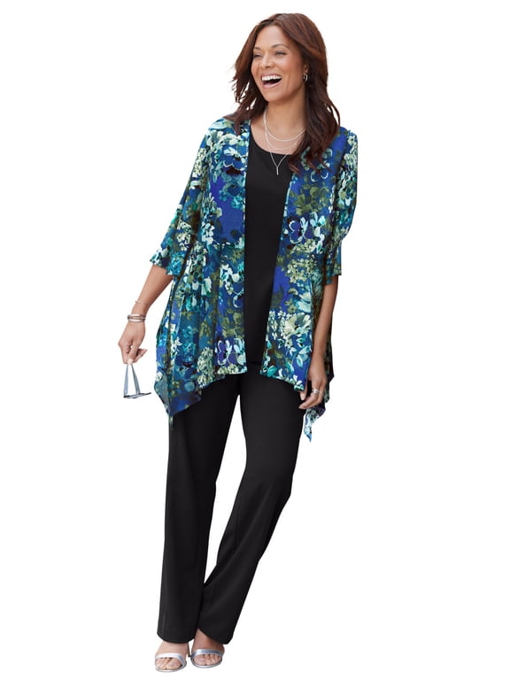 Women's Plus Size Seasonless Cascade wrap