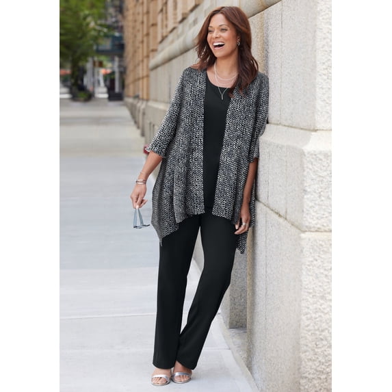 Catherines Women's Plus Size Seasonless Cascade wrap