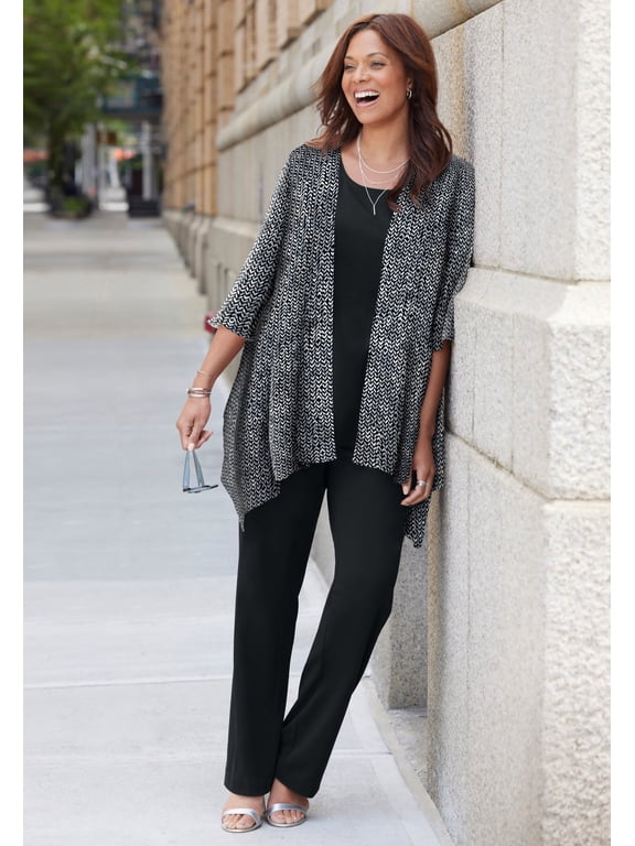 Women's Plus Size Seasonless Cascade wrap