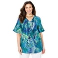 thumbnail image 1 of Catherines Women's Plus Size Seasonless Gauze Peasant Top, 1 of 4