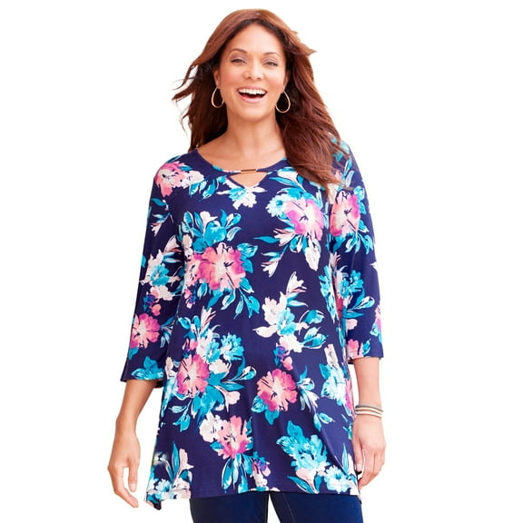 Catherines Women's Plus Size Seasonless Swing Tunic