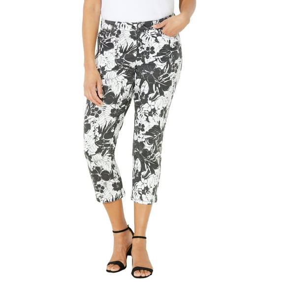 Catherines Women's Plus Size Secret Slimmer Capri
