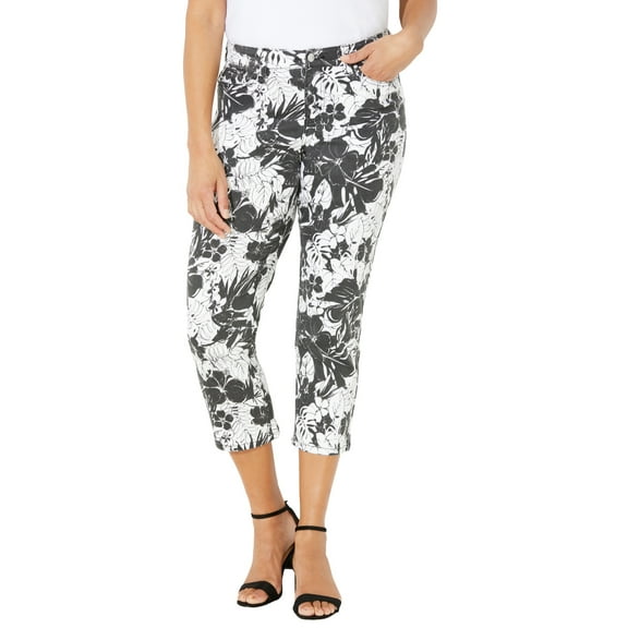 Catherines Women's Plus Size Secret Slimmer Capri