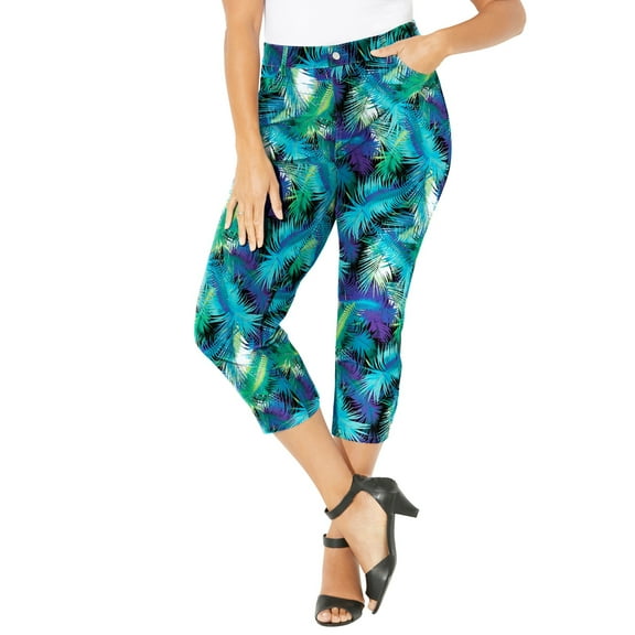 Catherines Women's Plus Size Secret Slimmer Capri