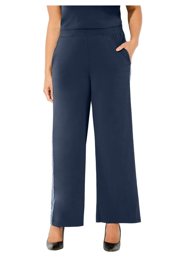 Women's Plus Size Sequin Stripe Pant