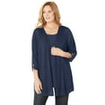 thumbnail image 1 of Catherines Women's Plus Size Shadow Stripe Cardigan, 1 of 6