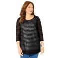 thumbnail image 1 of Catherines Women's Plus Size Shadow Stripe Tunic, 1 of 4