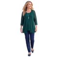 thumbnail image 1 of Catherines Women's Plus Size Shadowstripe Burnout Cardigan, 1 of 6