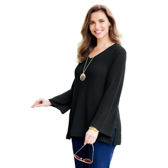 Catherines Women's Plus Size Shaker Stitch Pullover