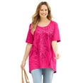 thumbnail image 1 of Catherines Women's Plus Size Slub Knit Sparkling Sequin Tee, 1 of 3