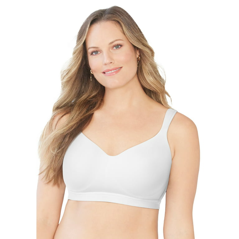 Catherines Women's Plus Size Solid Full-Coverage Smooth No-Wire Bra