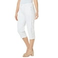 thumbnail image 1 of Catherines Women's Plus Size Sparkle Trim Jean Capri, 1 of 5