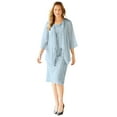 thumbnail image 1 of Catherines Women's Plus Size Sparkling Lace Jacket Dress, 1 of 4