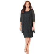 Catherines Womens Plus Size Sparkling Lace Jacket Dress