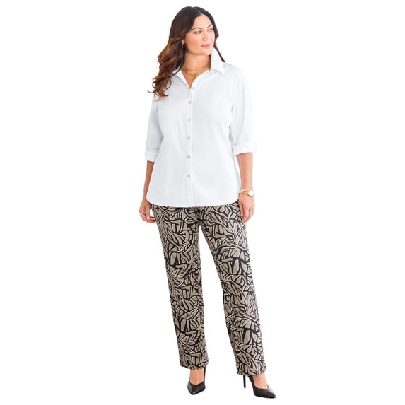 Catherines Women's Plus Size Straight Leg Ponte Pant