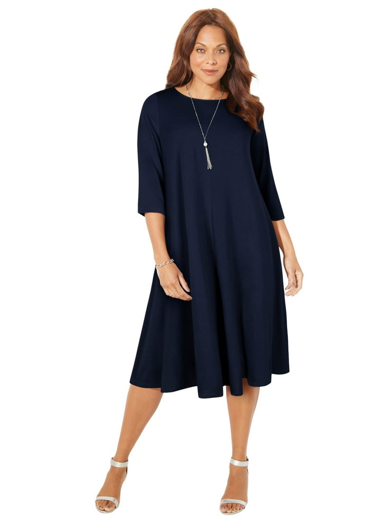 Catherines Women's Plus Size Strawbridge Fit & Flare Dress - Walmart.com Catherines Women's Plus Size Strawbridge Fit & Flare Dress - Walmart.com