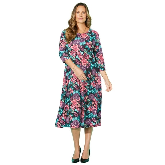 Catherines Women's Plus Size Strawbridge Fit & Flare Dress