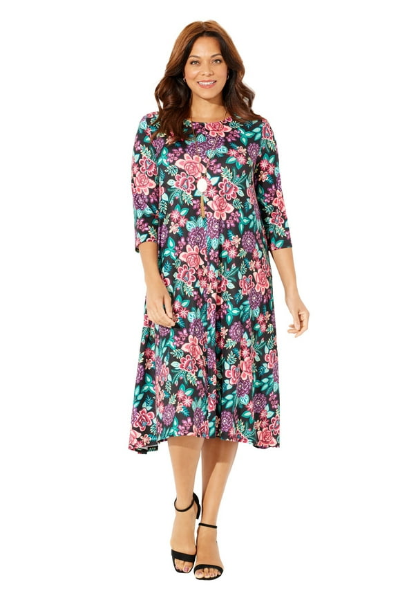 Women's Plus Size Strawbridge Fit & Flare Dress
