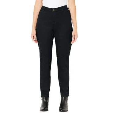 Catherines Women's Plus Size Stretch Twill Zip Ankle Pant