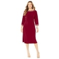 thumbnail image 1 of Catherines Women's Plus Size Stud Accent Shift Dress, 1 of 4