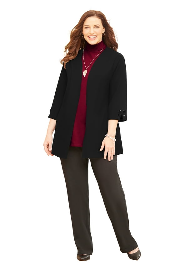 Women's Plus Size Suprema 3/4-Sleeve Cardigan