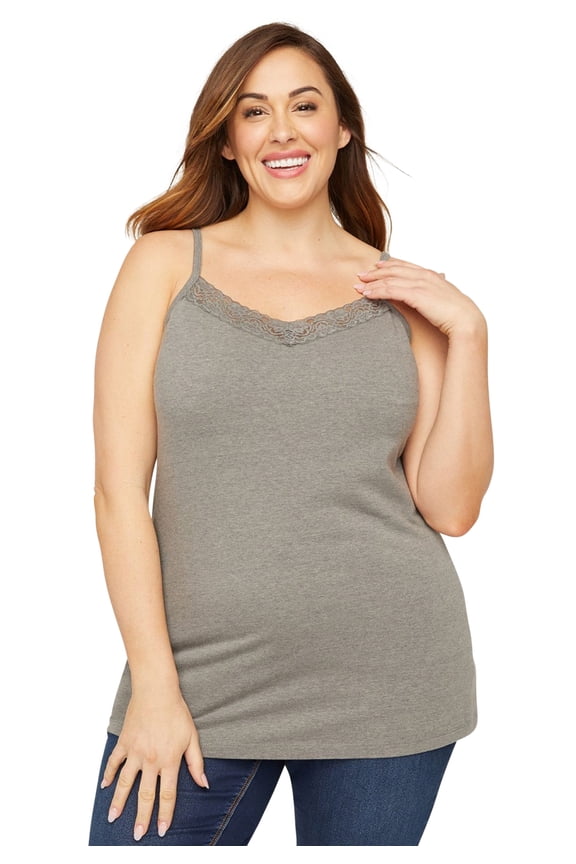 Women's Plus Size Petite Suprema Cami With Lace