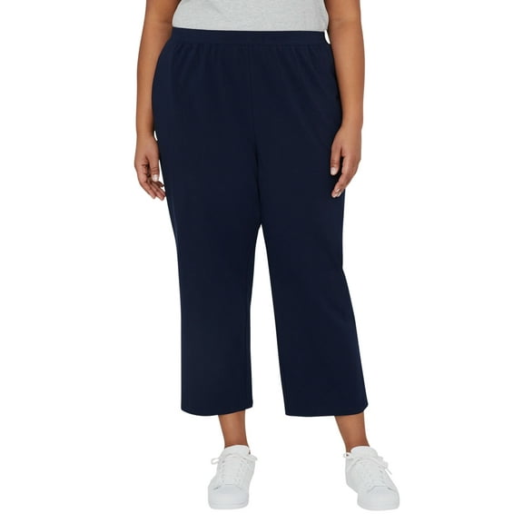 Catherines Women's Plus Size Suprema Elastic Waist Capri Pant (Petite Available)