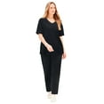 thumbnail image 1 of Catherines Women's Plus Size Suprema Crochet V-Neck Tee, 1 of 5