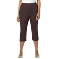 thumbnail image 1 of Catherines Women's Plus Size Suprema Elastic Waist Capri Pant (Petite Available), 1 of 3