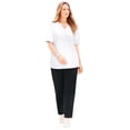 thumbnail image 1 of Catherines Women's Plus Size Suprema Embroidered Notch-Neck Tee, 1 of 5