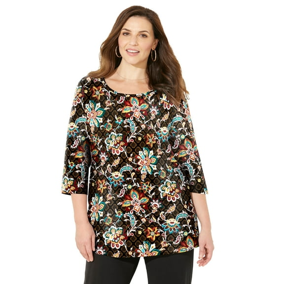 Catherines Women's Plus Size Suprema Feather Together Tee