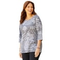 thumbnail image 1 of Catherines Women's Plus Size Suprema Feather Together Tee, 1 of 4