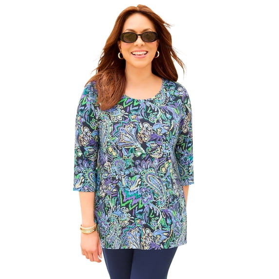 Catherines Women's Plus Size Suprema Feather Together Tee