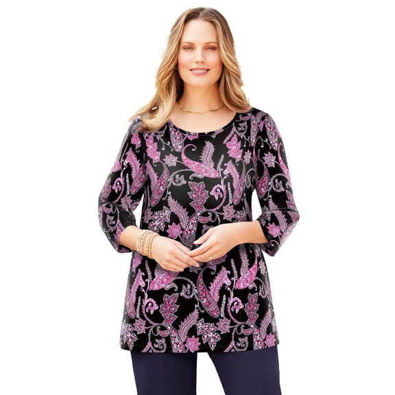 Catherines Women's Plus Size Suprema Feather Together Tee