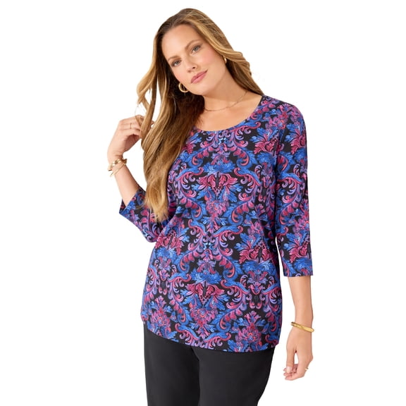 Catherines Women's Plus Size Suprema Feather Together Tee