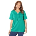 thumbnail image 1 of Catherines Women's Plus Size Suprema Lace-Up Tee, 1 of 5