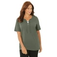 thumbnail image 1 of Catherines Women's Plus Size Suprema Lace-Up Tee, 1 of 3