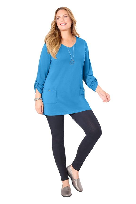 Women's Plus Size Suprema Patch Pocket Tunic