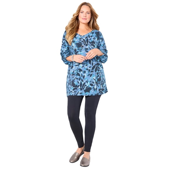 Catherines Women's Plus Size Suprema Patch Pocket Tunic