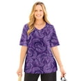 thumbnail image 1 of Catherines Women's Plus Size Suprema Short Sleeve V-Neck Tee, 1 of 6