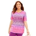 thumbnail image 1 of Catherines Women's Plus Size Suprema Short Sleeve V-Neck Tee, 1 of 4