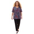 thumbnail image 1 of Catherines Women's Plus Size Suprema Short Sleeve V-Neck Tee, 1 of 6