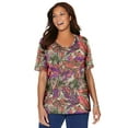thumbnail image 1 of Catherines Women's Plus Size Suprema Short Sleeve V-Neck Tee, 1 of 5