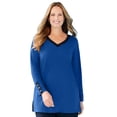 thumbnail image 1 of Catherines Women's Plus Size Suprema Studio Contrast Tunic, 1 of 2